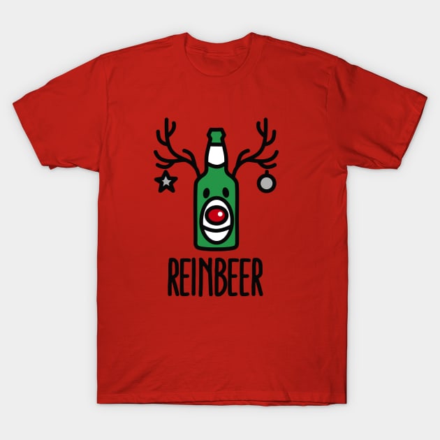 Reinbeer = Reindeer + Beer T-Shirt by LaundryFactory